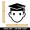 Occupation Student Graduate Cap Graduation Icon Rubber Stamp for Stamping Crafting Planners